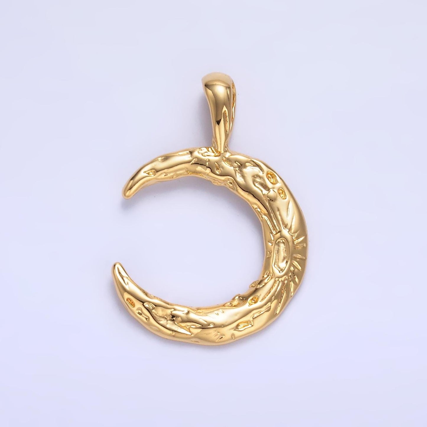 Mini Gold Filled Celestial Pendant Crescent Moon Dainty Charm for Necklace Findings for Jewelry Making AA1081