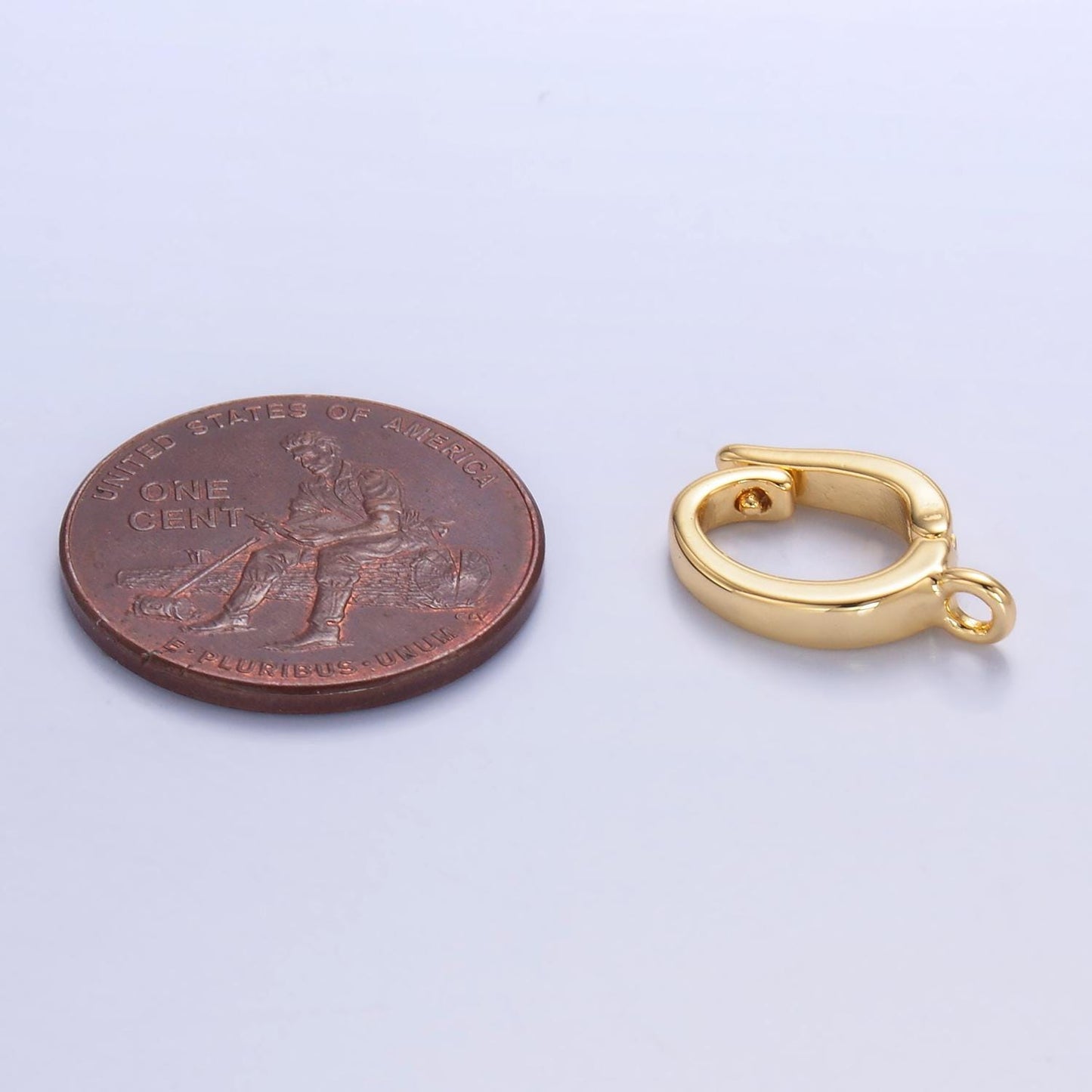 Gold Removable Bail Charm Pendant Enhancer Clasp, Pendant Bail Clasp for Bracelet Necklace Supply Component Z-1046
