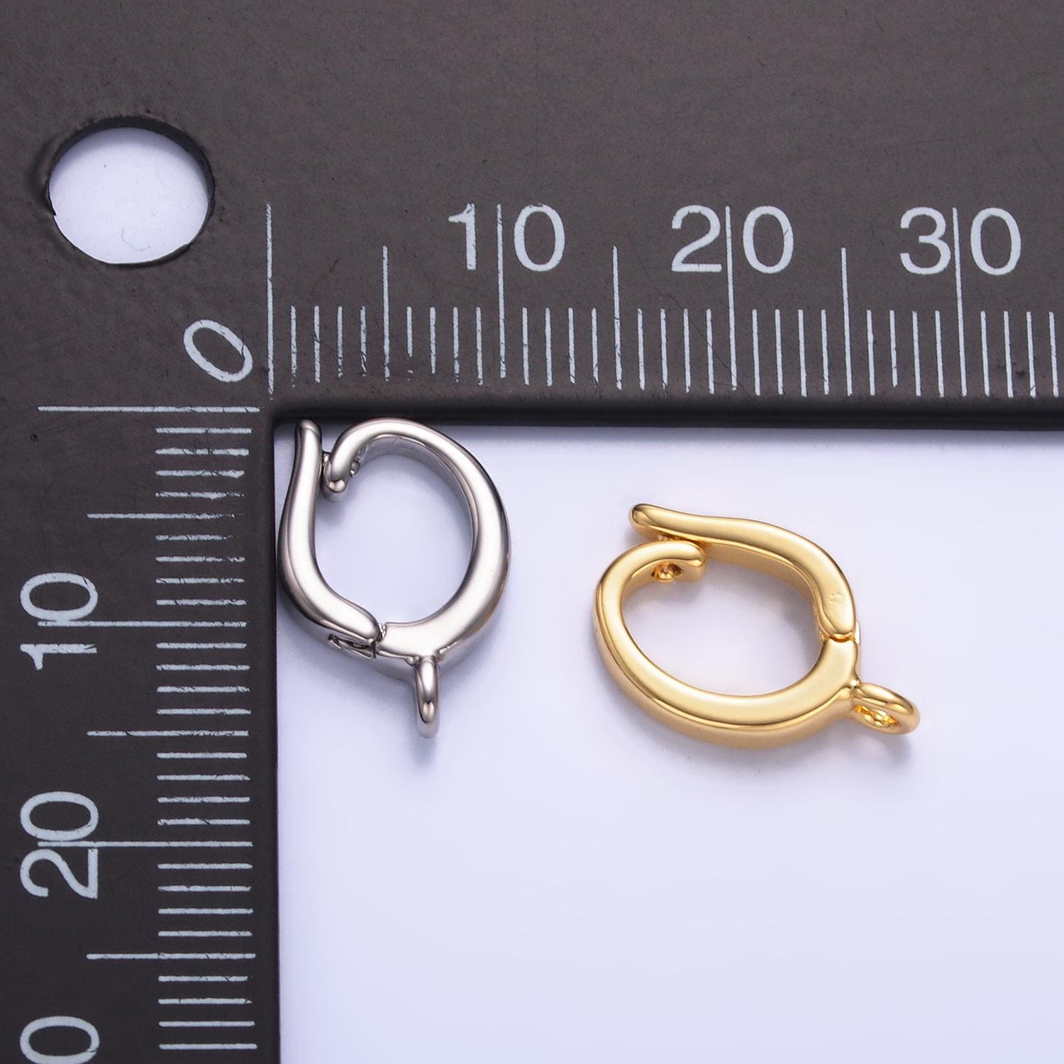 Gold Removable Bail Charm Pendant Enhancer Clasp, Pendant Bail Clasp for Bracelet Necklace Supply Component Z-1046