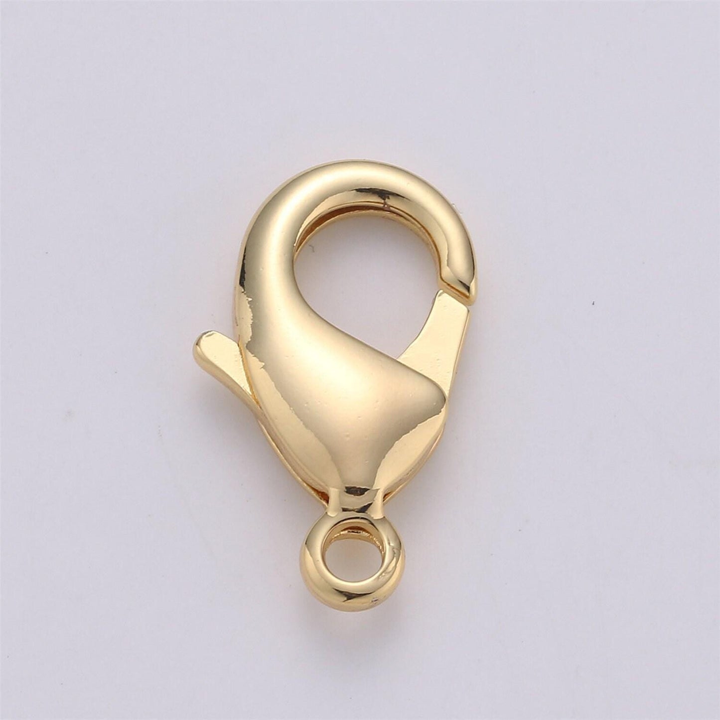 1pc wholesale lobster clasp gold , lobster claw clasp for jewelry making, size option 27mmx17mm, 23mmx14mm, 19mmx12mm
