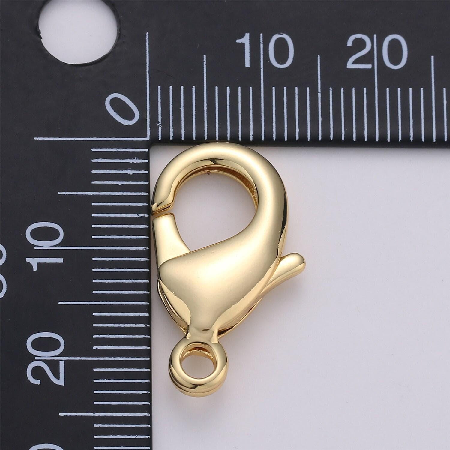 1pc wholesale lobster clasp gold , lobster claw clasp for jewelry making, size option 27mmx17mm, 23mmx14mm, 19mmx12mm