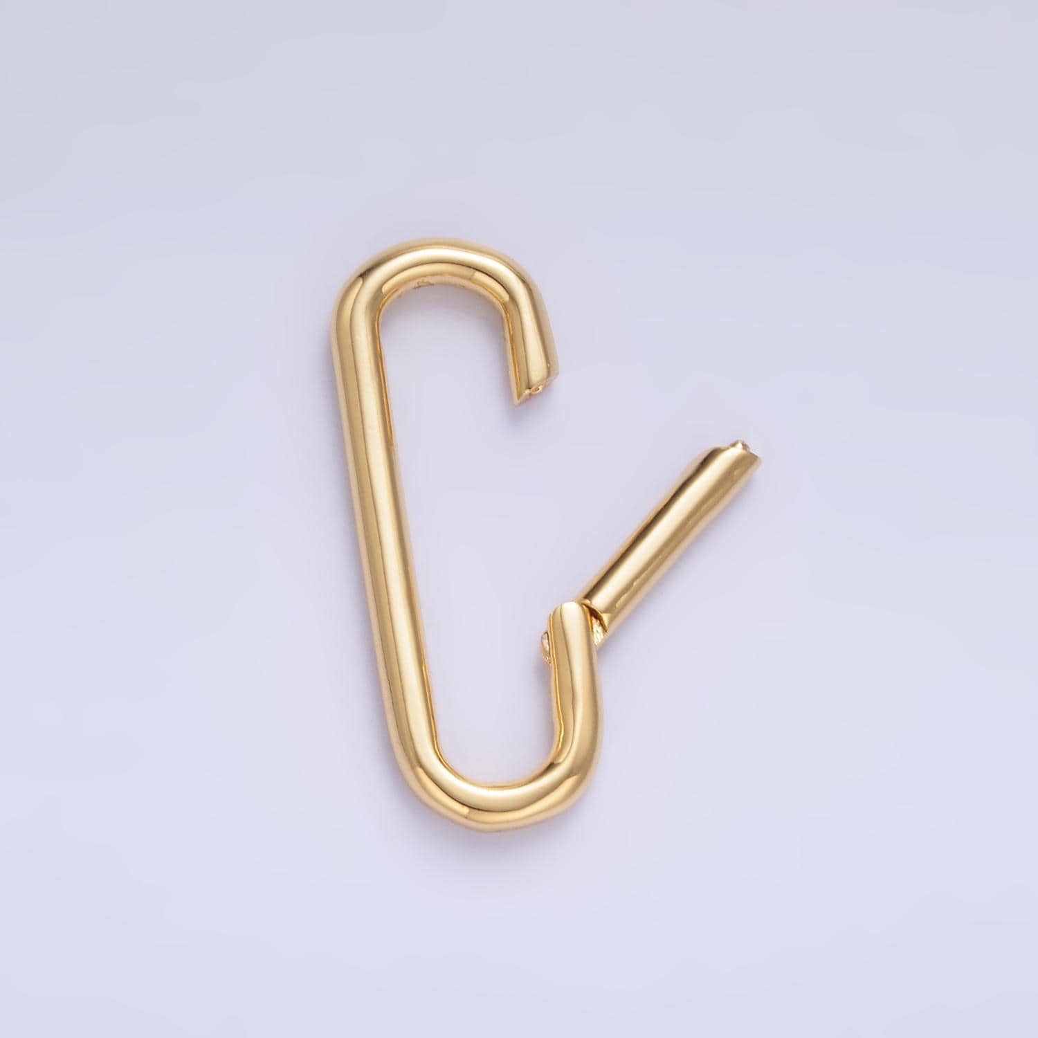 Dainty Gold Carabiner Clasp Pull Gate Oval Clasp for Charm Holder, Link Connector for Bracelet Necklace component Z-1045