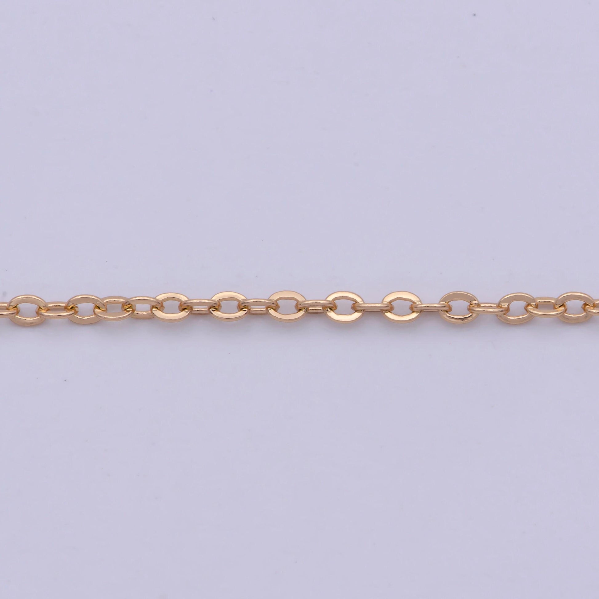 1pc 17.7'' ready to use gold thin rolo necklace chain, small round rolo chain dainty necklace, for pendant charm necklace, wa-480