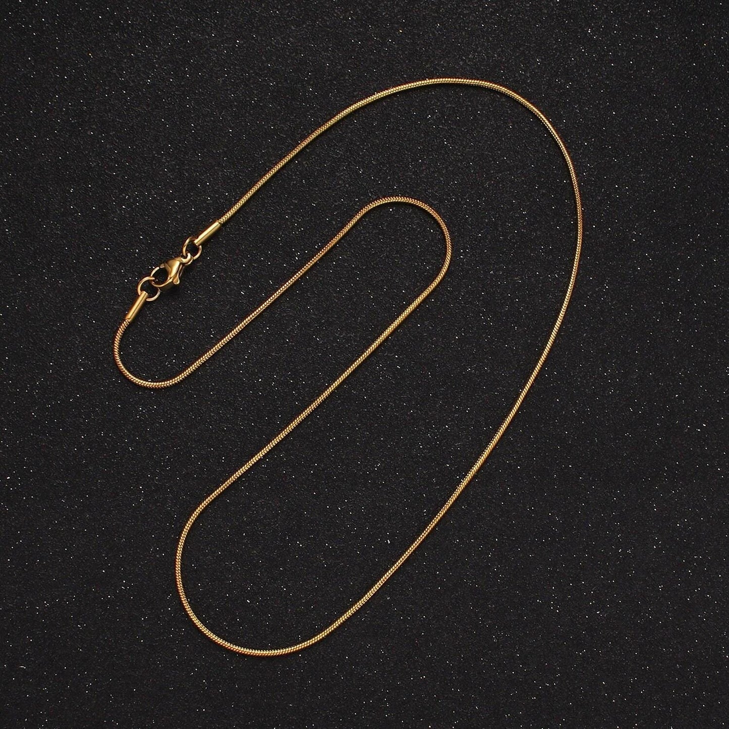 Stainless steel 1mm dainty snake 18 inch layering chain necklace | wa-2302