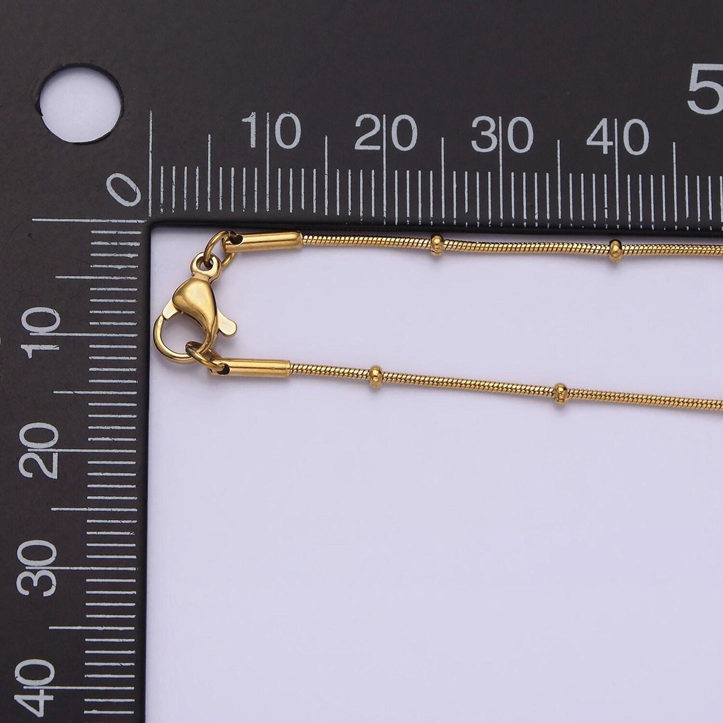 Stainless steel 1.8mm satellite snake 18 inch layering chain necklace | wa-2006