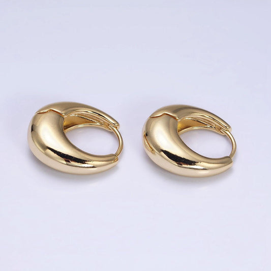 14k gold filled dome huggies | dainty huggie hoop earrings | hinge earrings everyday earrings | waterproof statement jewelry ad1432