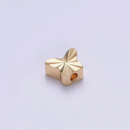 1x gold dainty butterfly spacer beads, mariposa beads, insect animal bracelet connector for bracelet jewelry making supply finding b-834