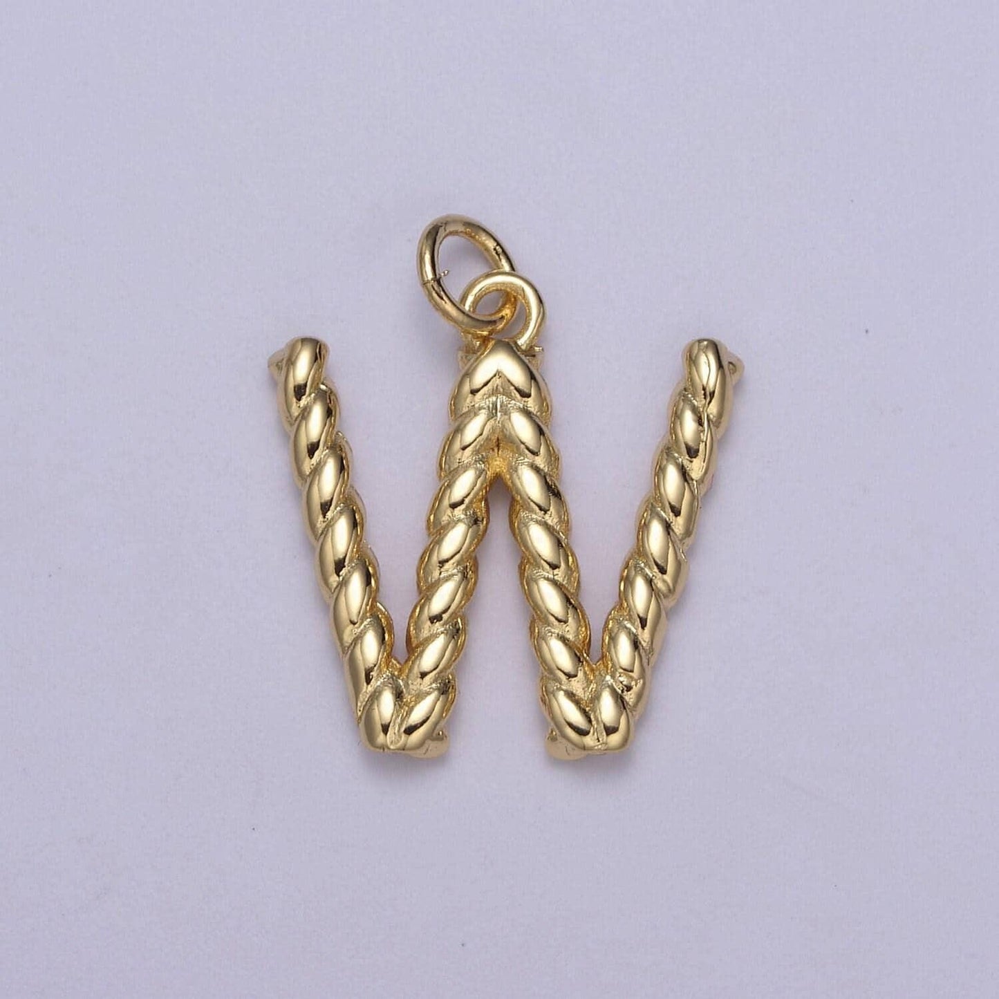 Dainty 14k gold filled tiny twisted initial, letter alphabet rope charms mini gold pendant charm for personalized jewelry a-351~a-363