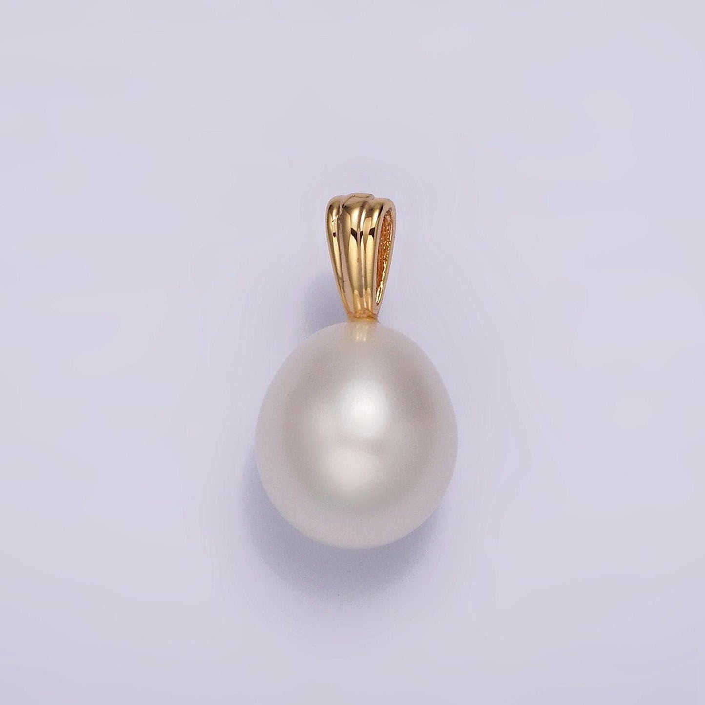 Dainty shell pearl oval potato pearl charms pendant approx 10mm for bracelet necklace component p1613
