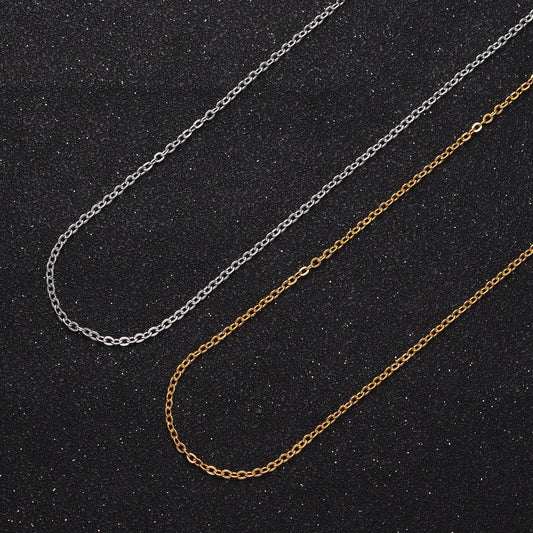 24k gold filled mini cable rolo bulk unfinished chain, 1.5mm width gold & silver wholesale chain for jewelry making | roll-951, roll-952