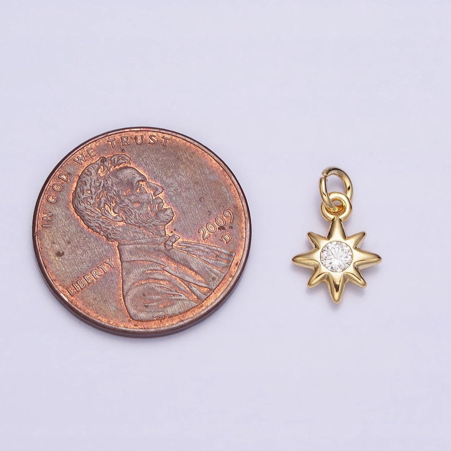 16k gold filled mini star pendant star burst celestial jewelry add-on charm | ac1166