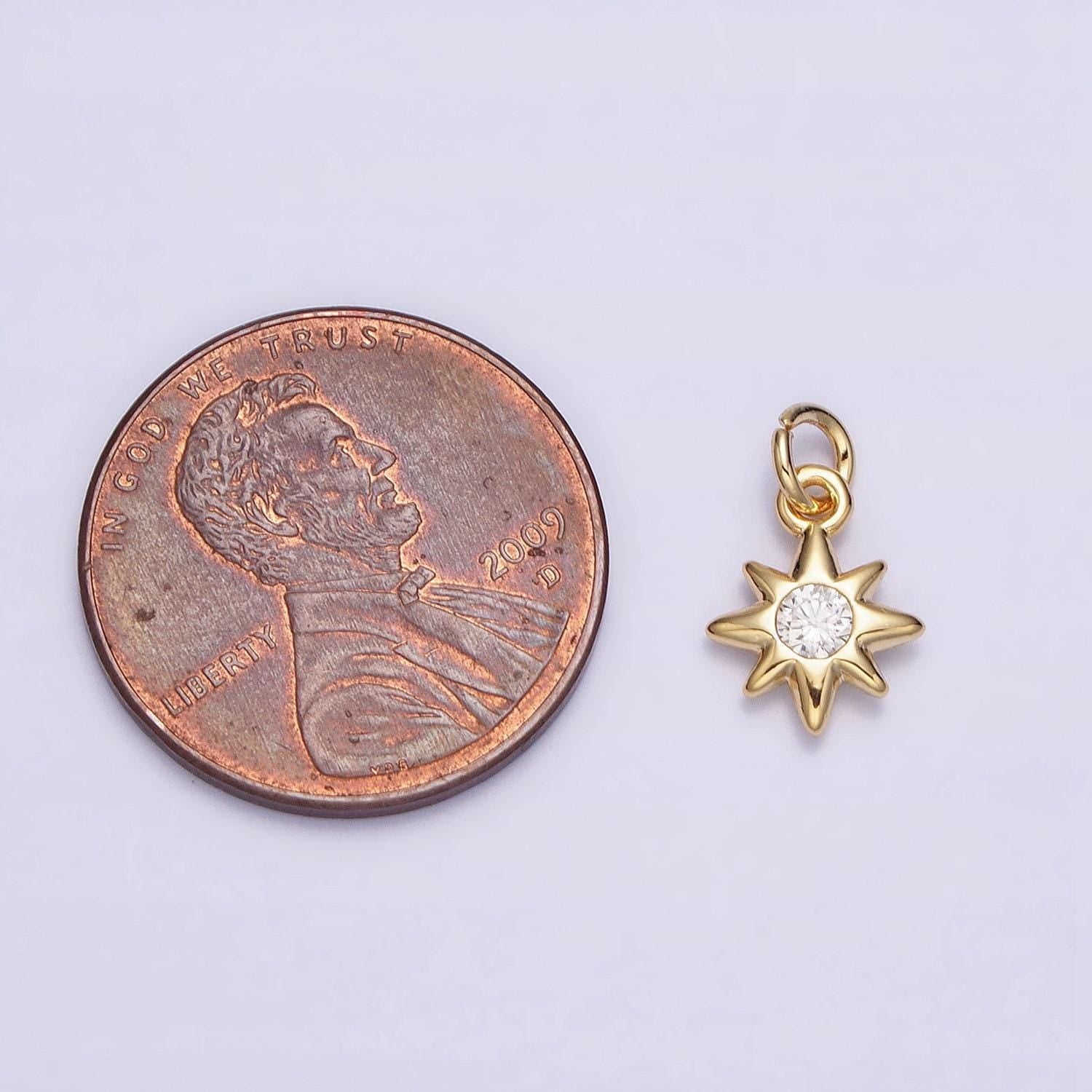 16k gold filled mini star pendant star burst celestial jewelry add-on charm | ac1166