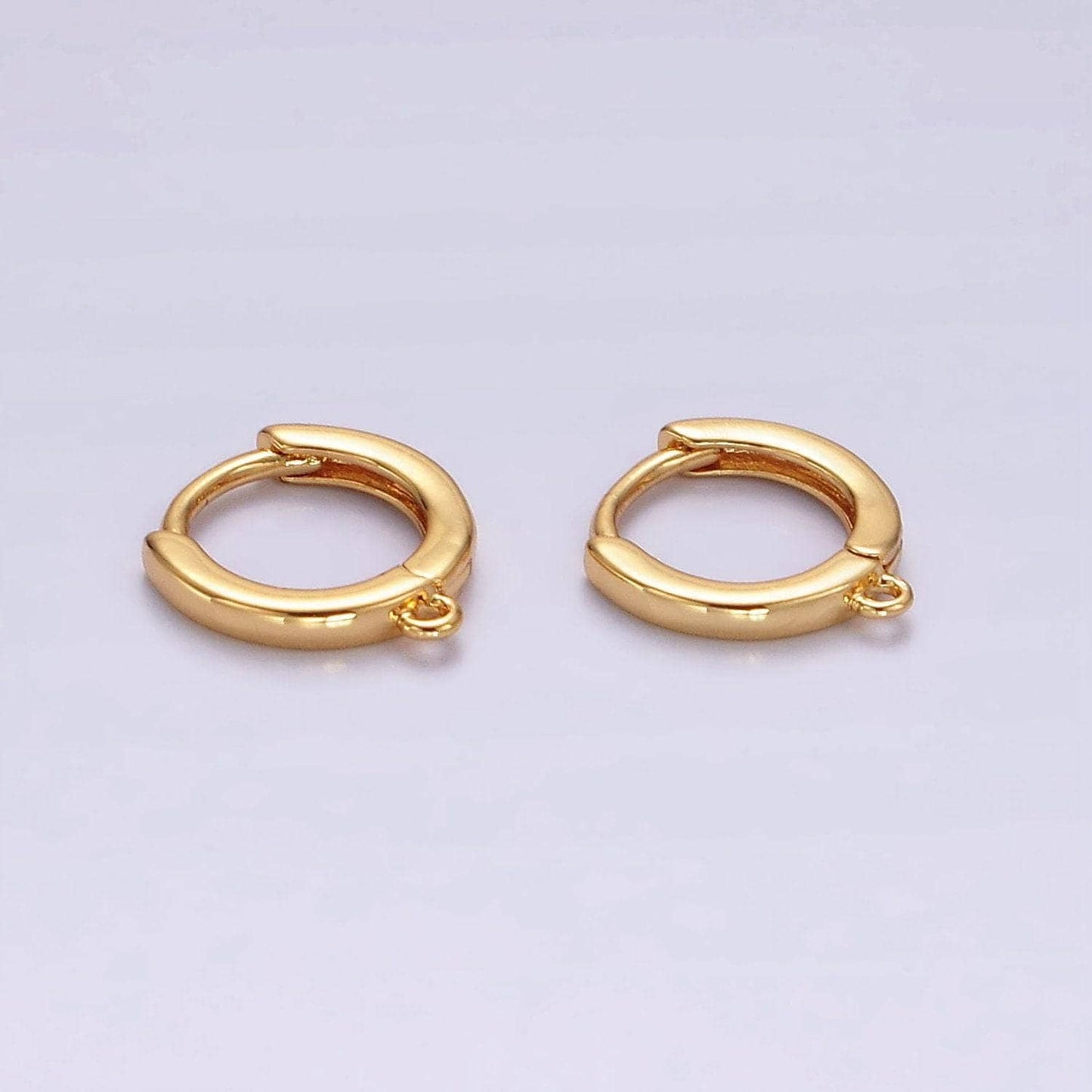 16k gold filled 10.5mm cartilage huggie open loop minimalist earrings findings supply | z566