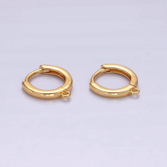 16k gold filled 10.5mm cartilage huggie open loop minimalist earrings findings supply | z566