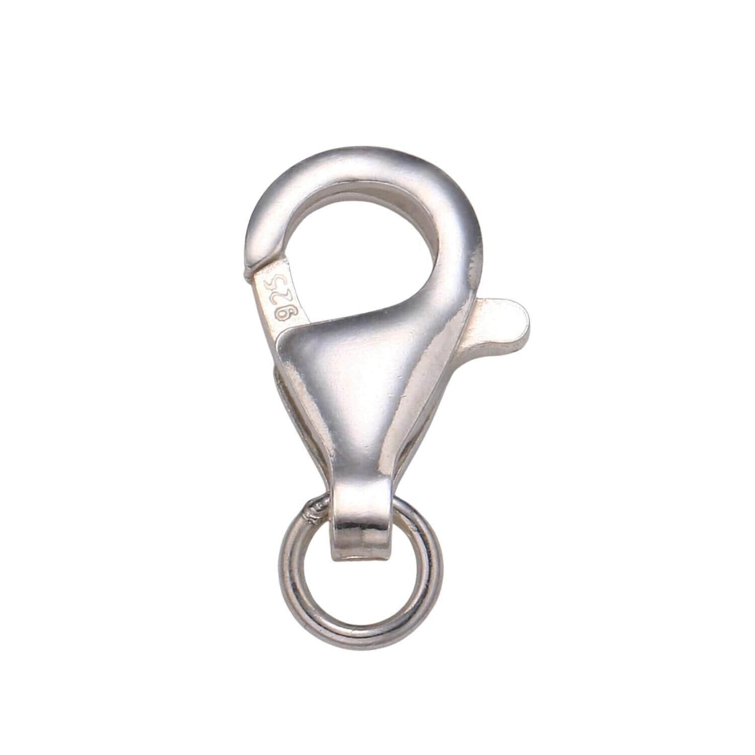 1 pc 925 sterling silver different size available lobster clasp,lobster claw for jewelry making, size option sl233~sl235