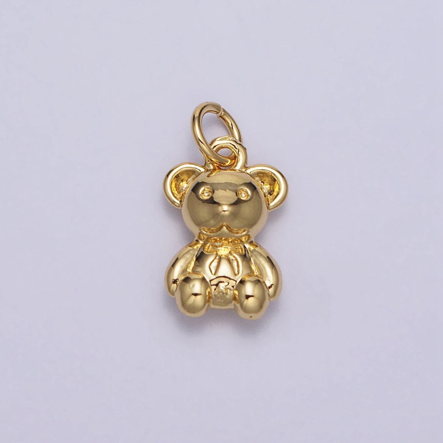 3d mini teddy bear pendant lead nickel free 24k gold plated brass animal charm necklace bracelet jewelry making ac215