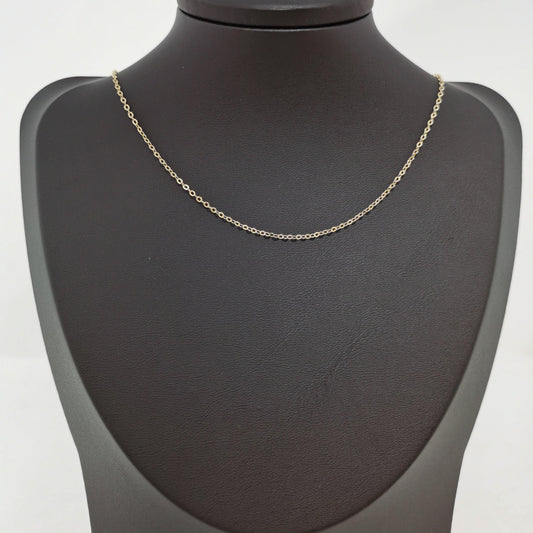 Gold rolo cable chain by yard, cable rolo chain wholesale bulk roll chain for jewelry, width 1.7mm, 202