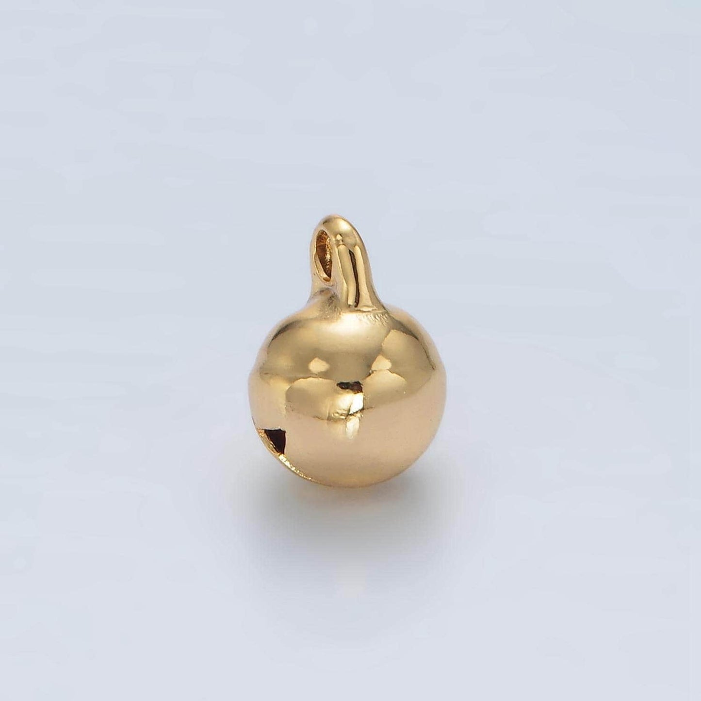 Tiny tinkle bell charm 8x11mm 24k gold filled in gold & silver charm | x-885