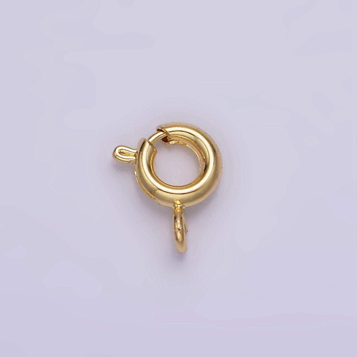 1pc 14k gold filled spring gate round ring charm holder gold end clasp for connector 12mm, 8mm, 7mm jewelry supply z530