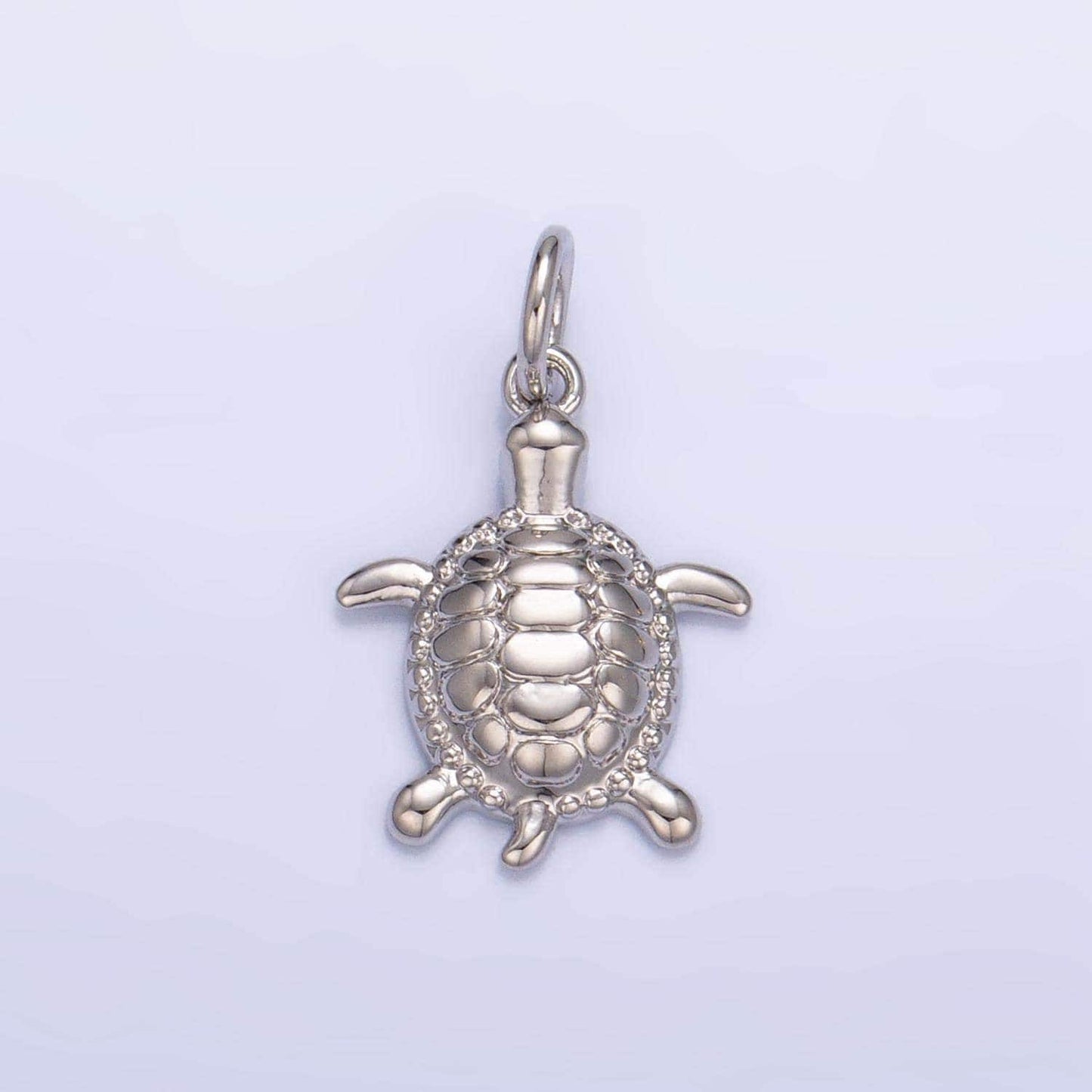 Minimalist turtle ocean sea animal 24k gold filled charm in gold & silver | ag-836