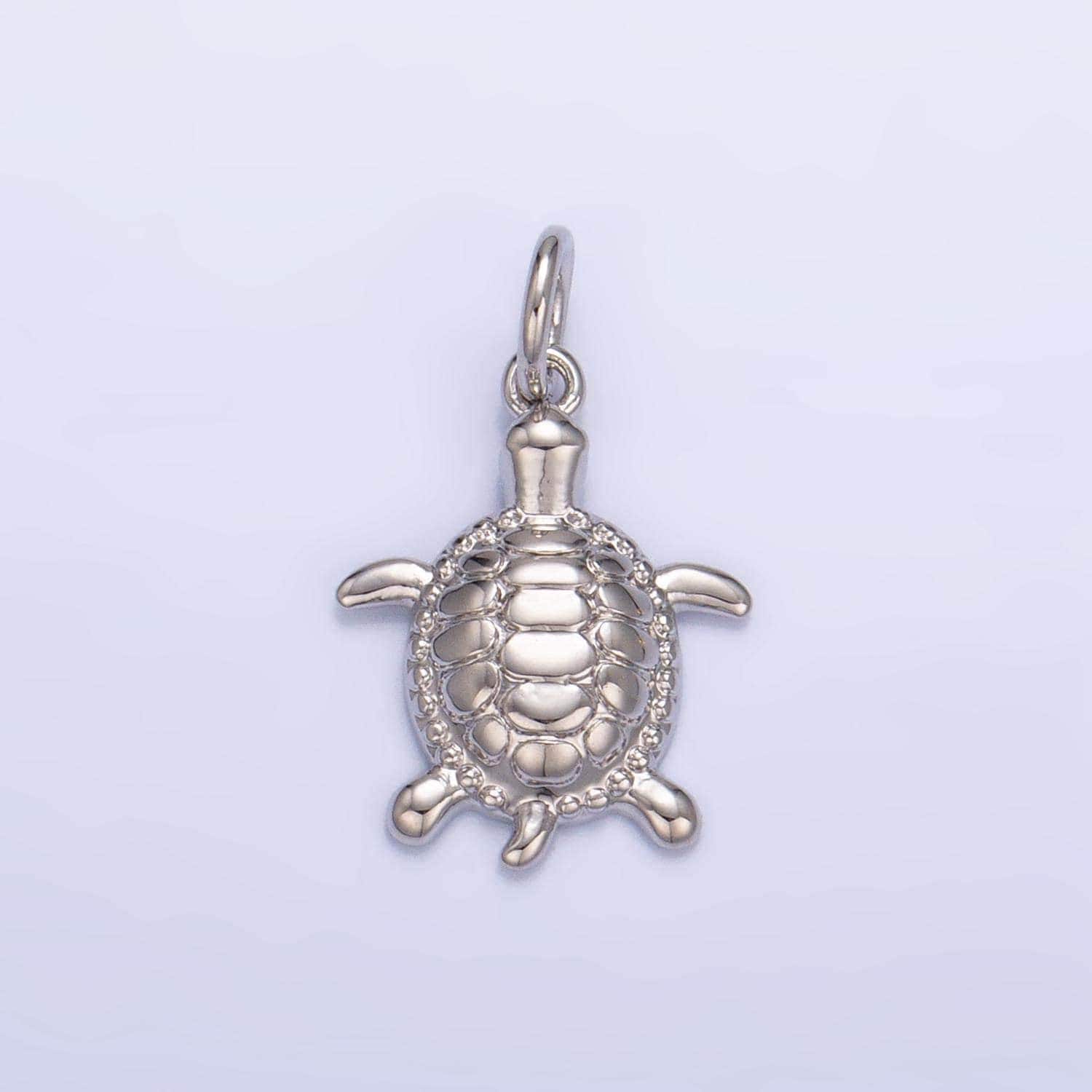 Minimalist turtle ocean sea animal 24k gold filled charm in gold & silver | ag-836