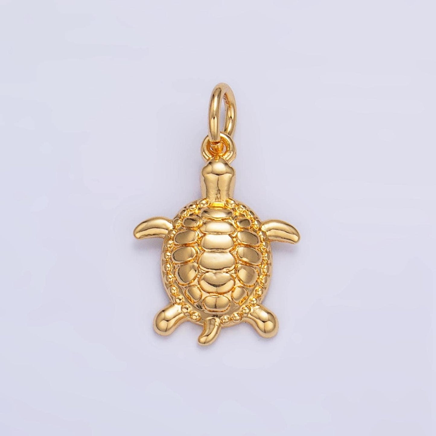 Minimalist turtle ocean sea animal 24k gold filled charm in gold & silver | ag-836