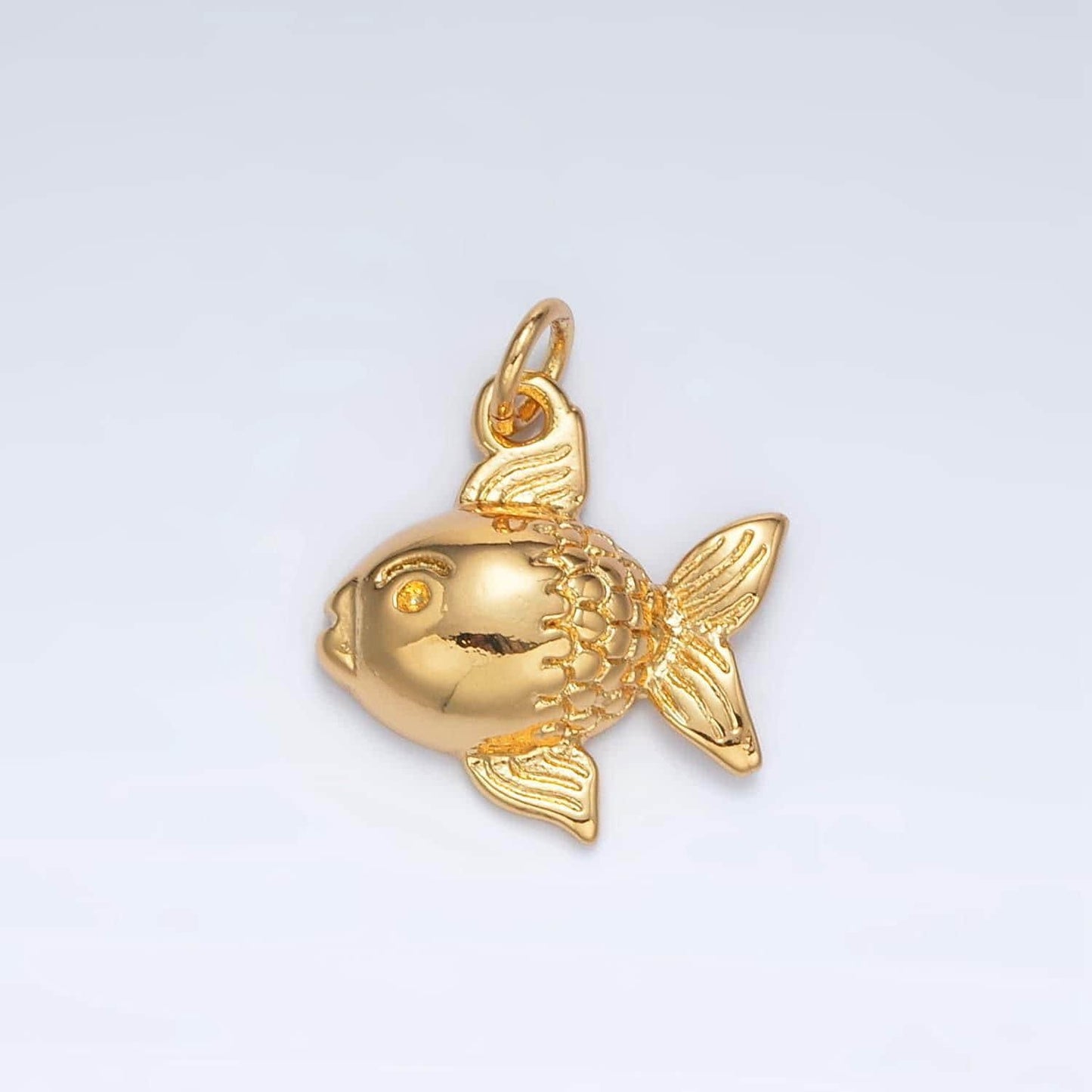 24k gold filled 15mm gold-fish animal charm | ag-926