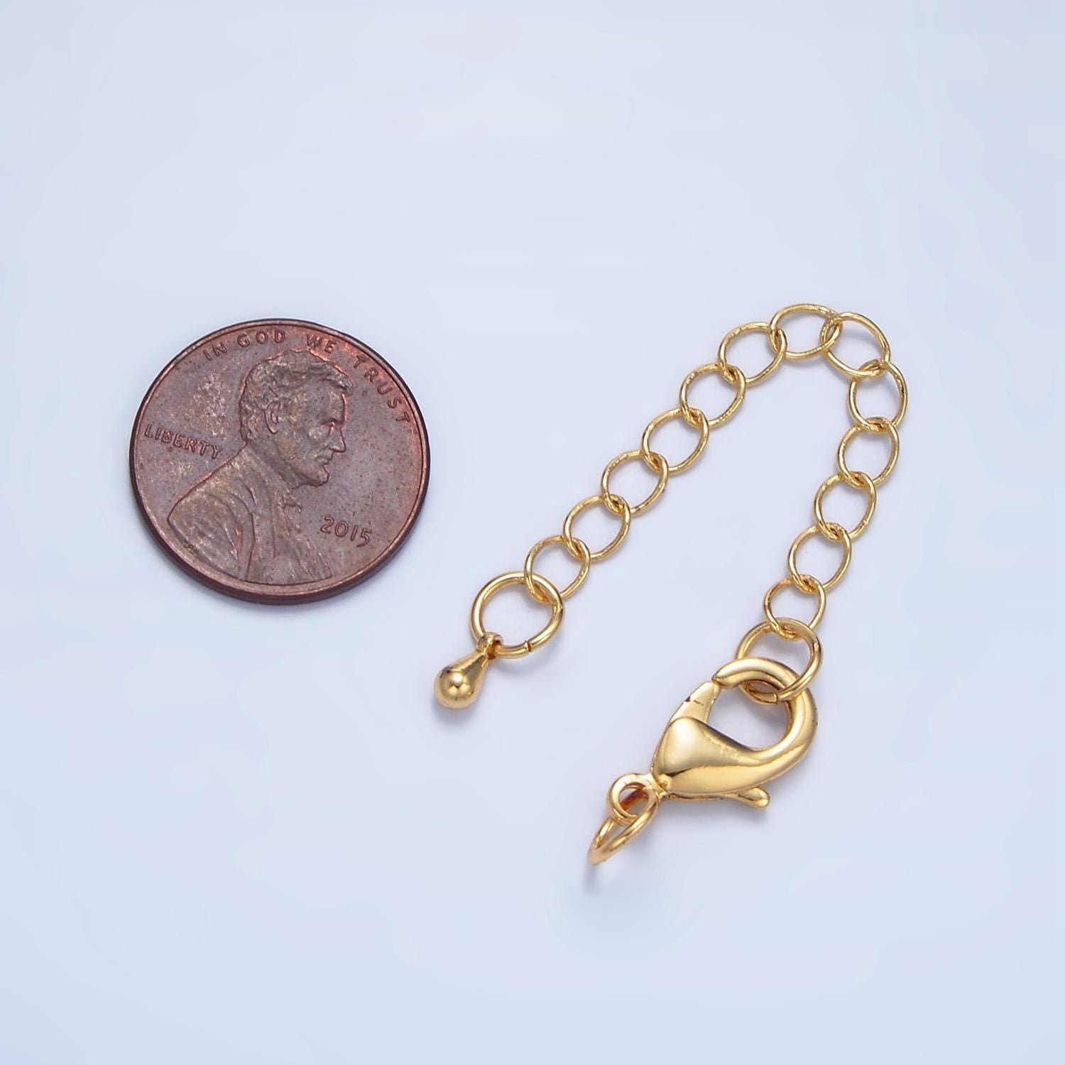 Gold filled lobster clasp with chain extender | l-310 l-311