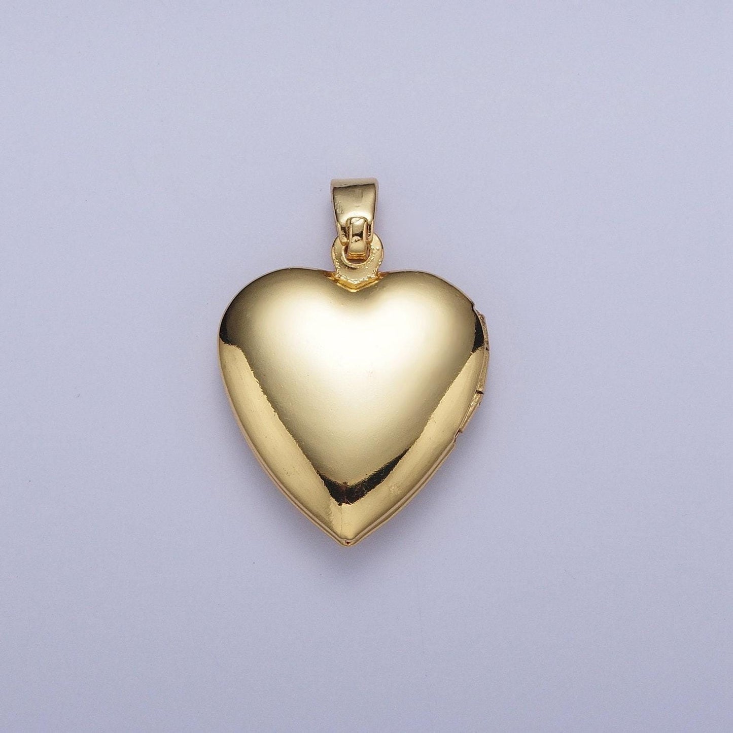 Gold decorative heart locket pendant, 24k gold plated love heart openable locket charm | x-678