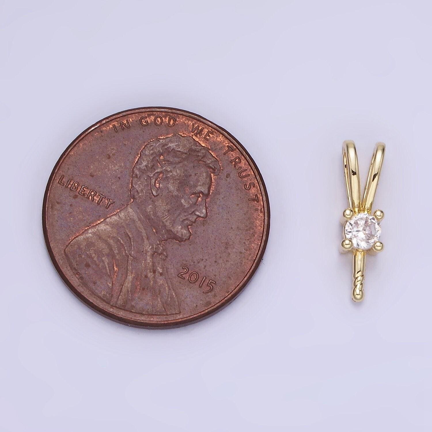 Pendant charm bail cup 14k gold filled cup and peg pendant pinch bail connector peg drop bail for half drilled pearls and bead z711