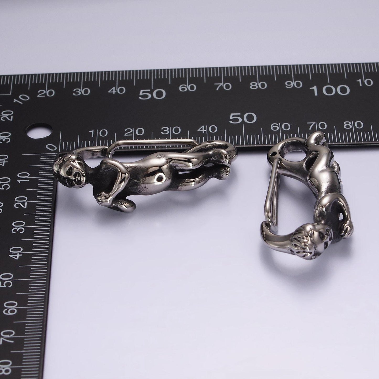 Stainless steel 45mm baby angel carabiner snap hook findings for keychain supply component | z666