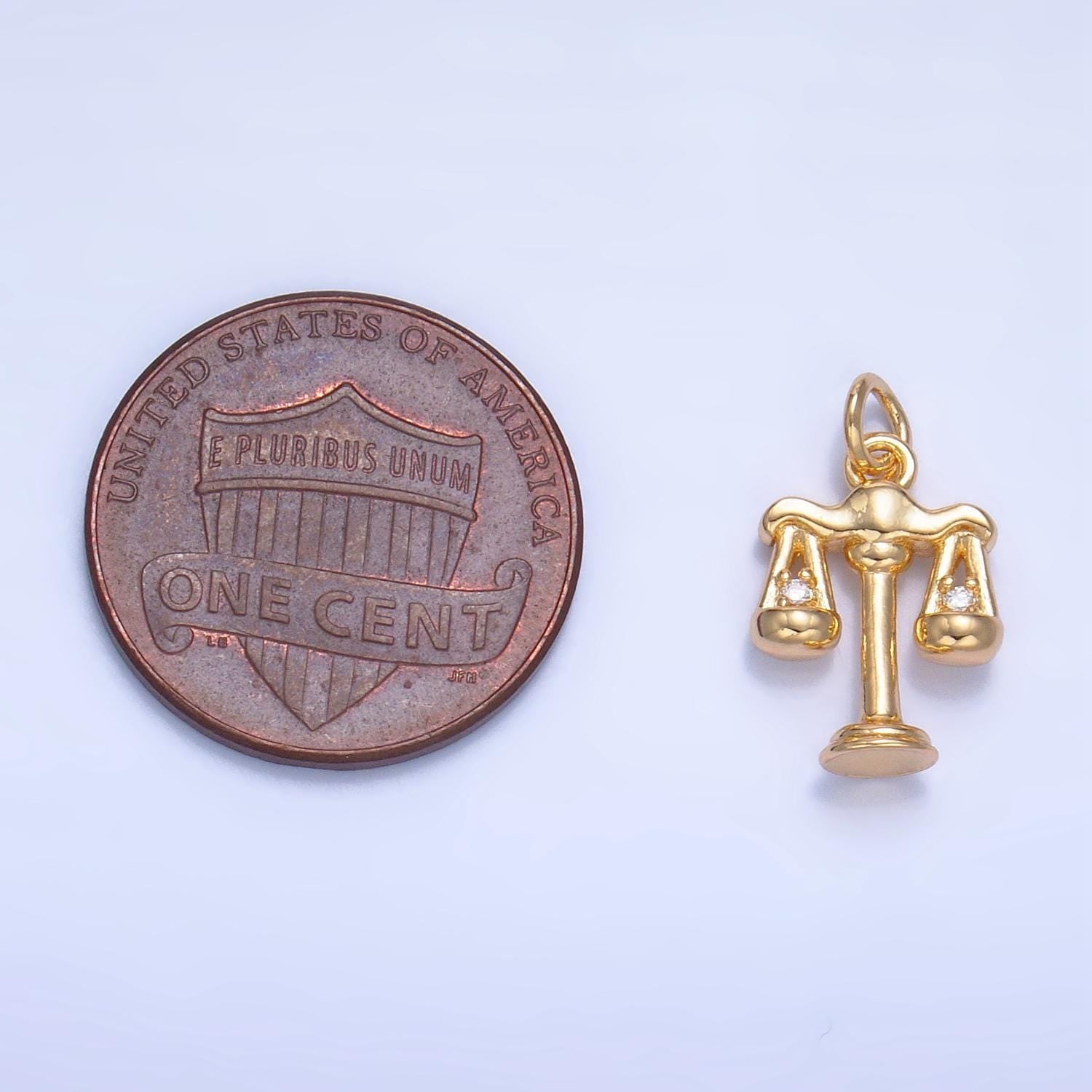 Mini 18k gold filled zodiac sign charm, dainty libra scales sign astrology pendant charm for necklace earring supply w103