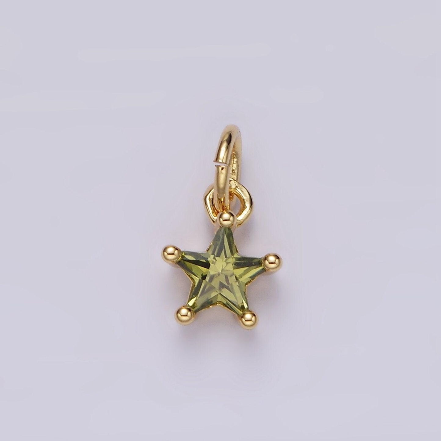 16k gold filled 11mm cz celestial star add-on charm mini star charm | ag549-ag560