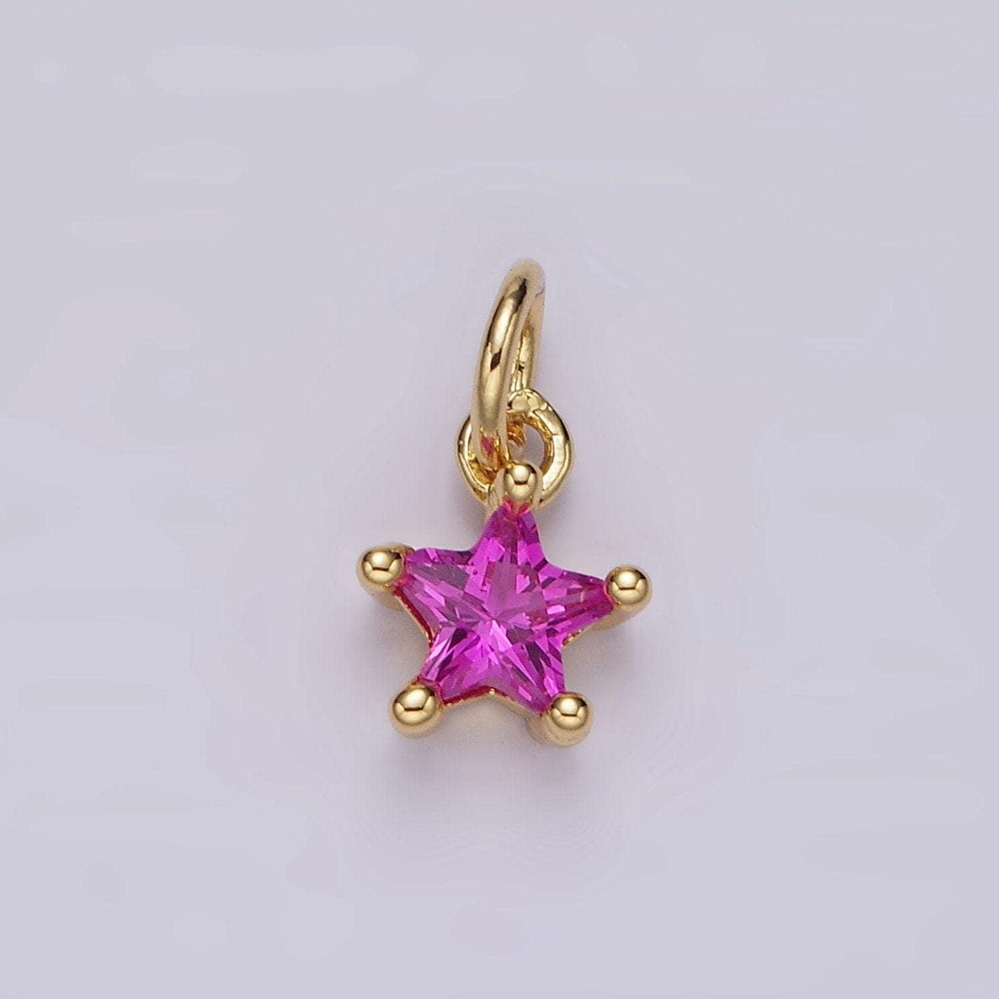 16k gold filled 11mm cz celestial star add-on charm mini star charm | ag549-ag560