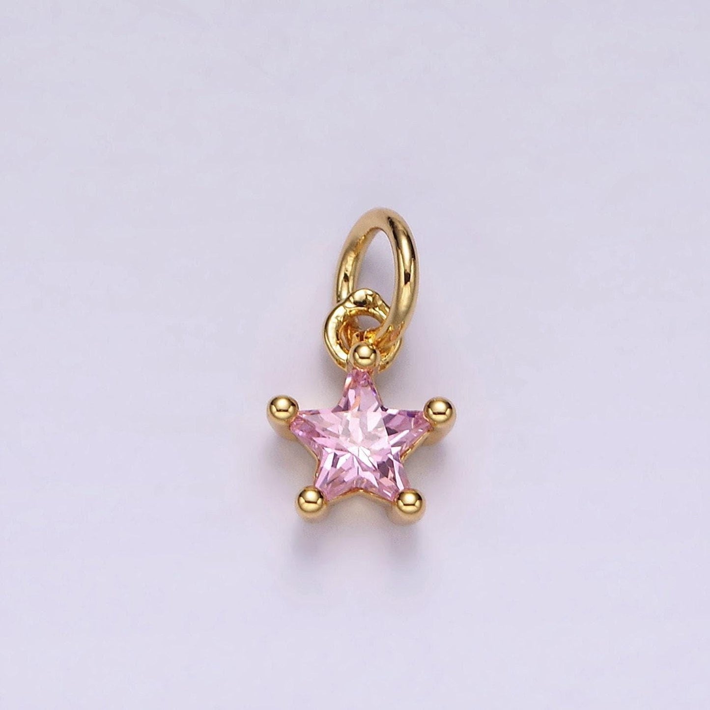 16k gold filled 11mm cz celestial star add-on charm mini star charm | ag549-ag560