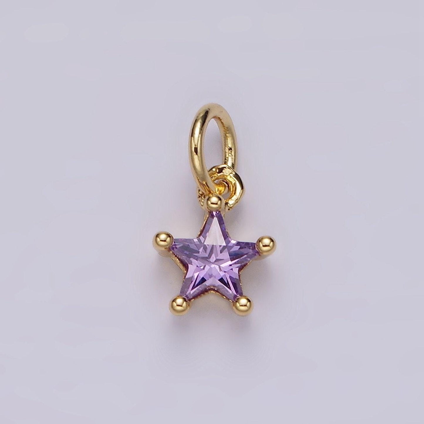 16k gold filled 11mm cz celestial star add-on charm mini star charm | ag549-ag560