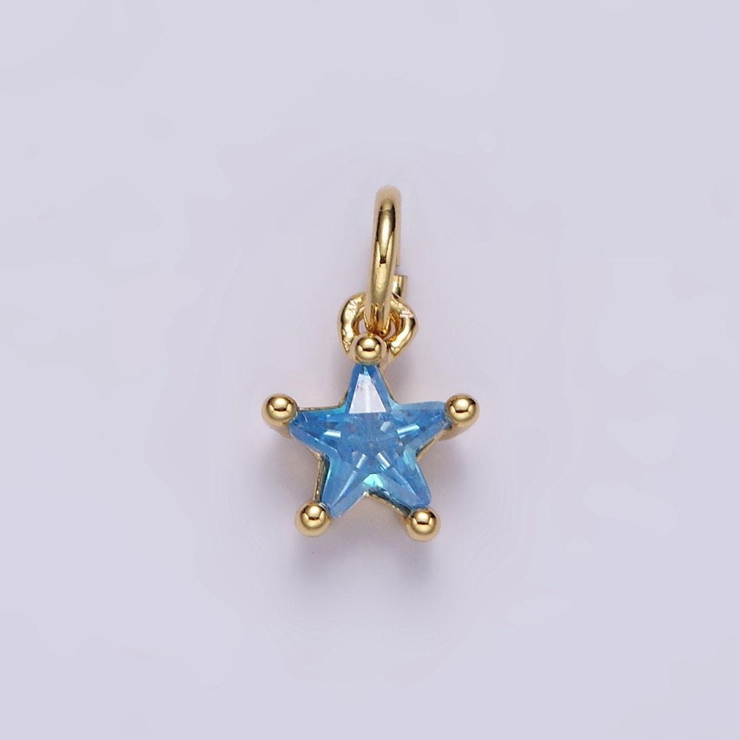 16k gold filled 11mm cz celestial star add-on charm mini star charm | ag549-ag560