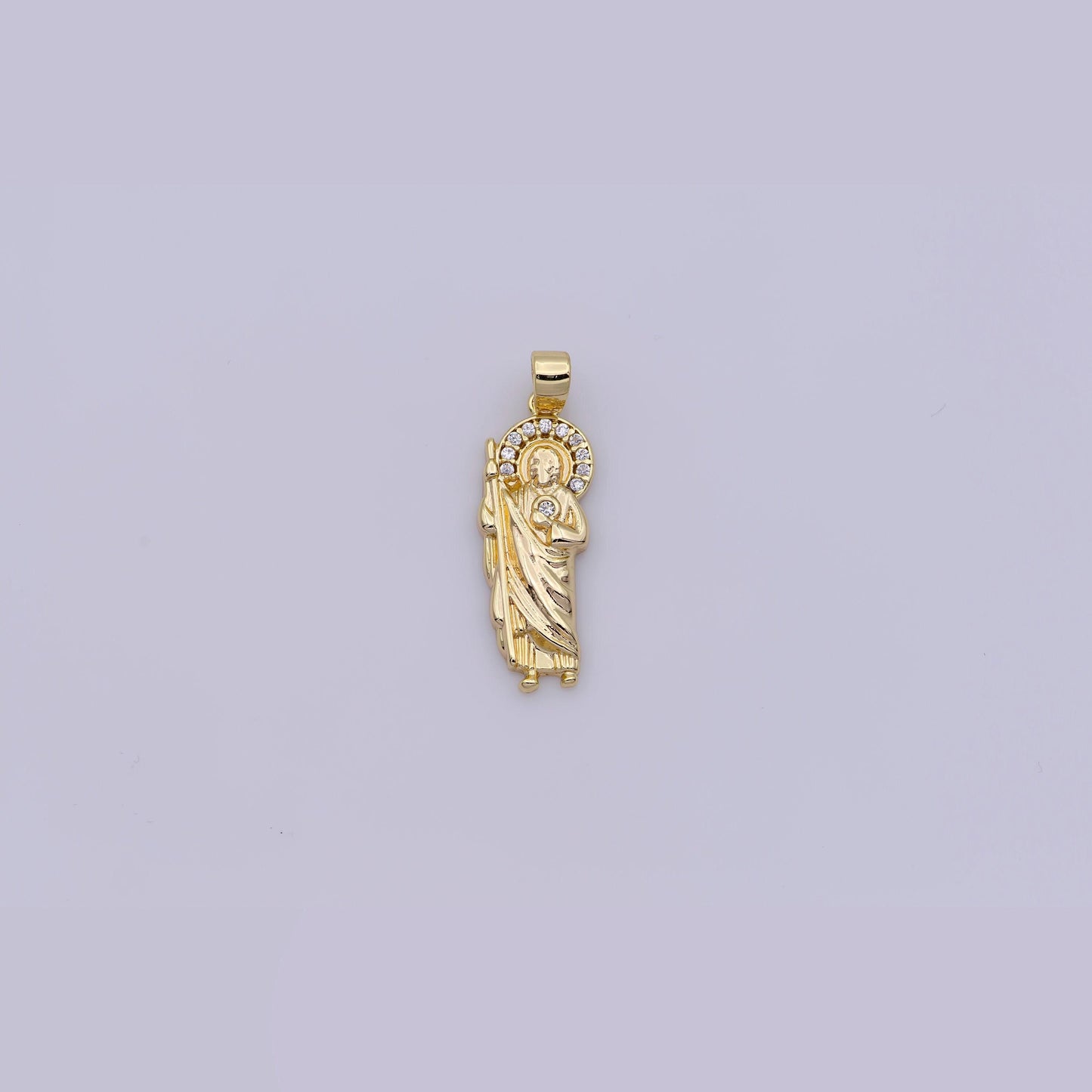 14k gold filled st jude pendant san judas tadeo medalla charm medallion patron saint of hopeless cause rosary necklace jewelry supply,j-860