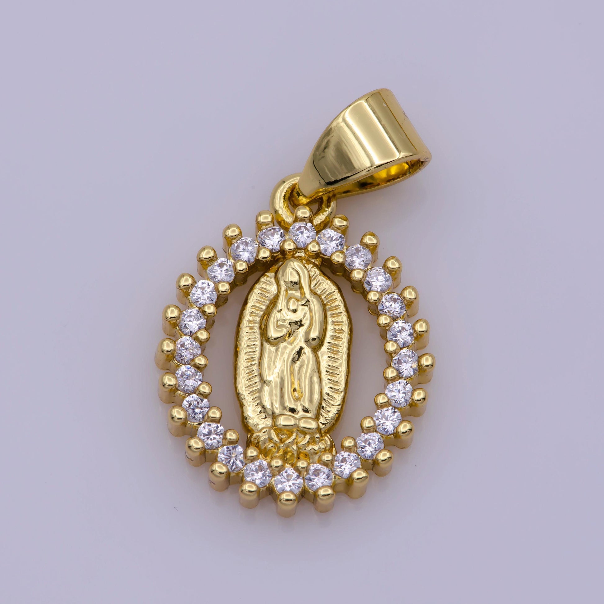 14k gold filled virgin mary pendant necklace micro pave virgen de guadalupe pendant for religious jewelry supply i-002 i-901~i-904 n-1406