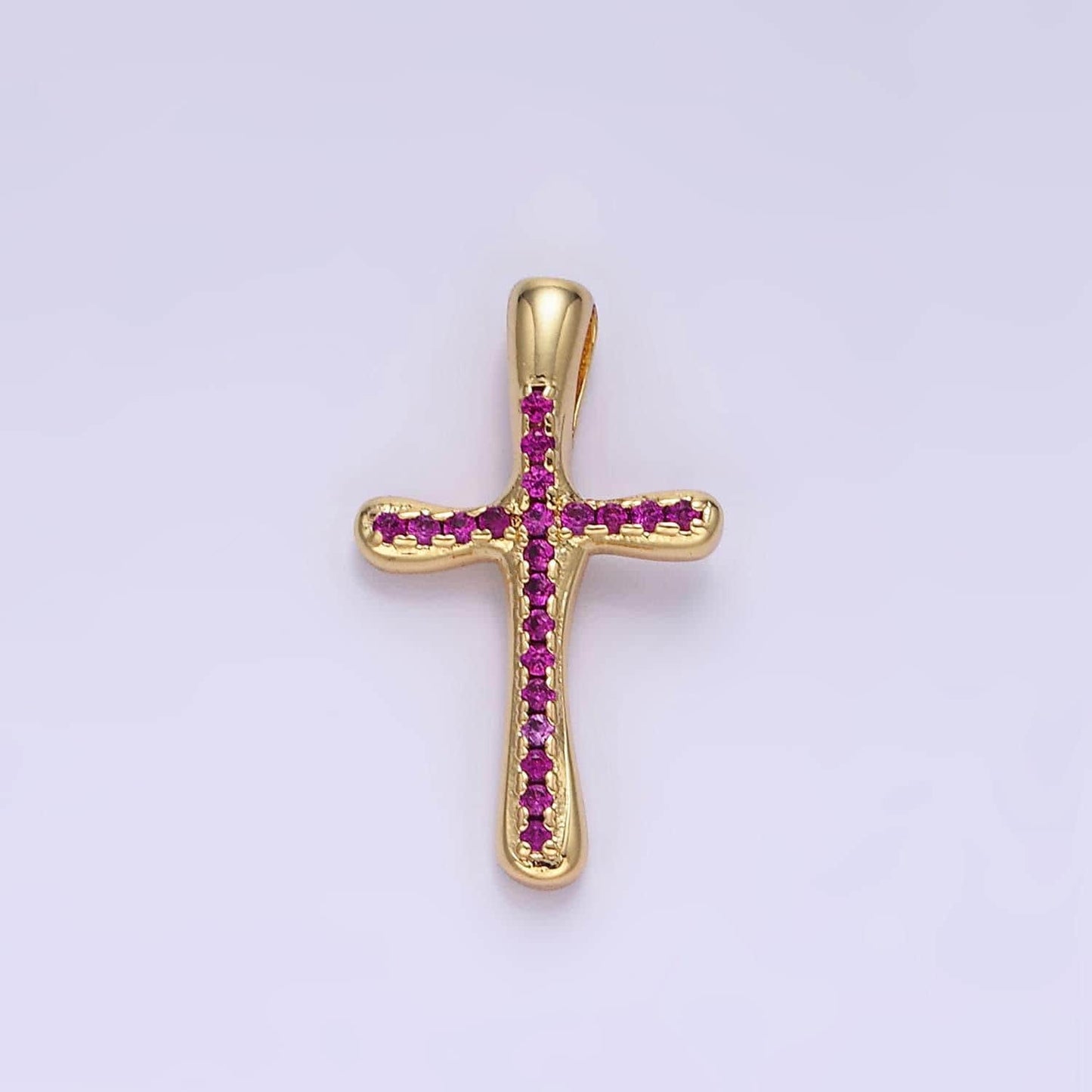 Multicolor micro pave religious cross pendant, clear green pink cubic zirconia christian catholic charm supply for diy jewelry making aa1343