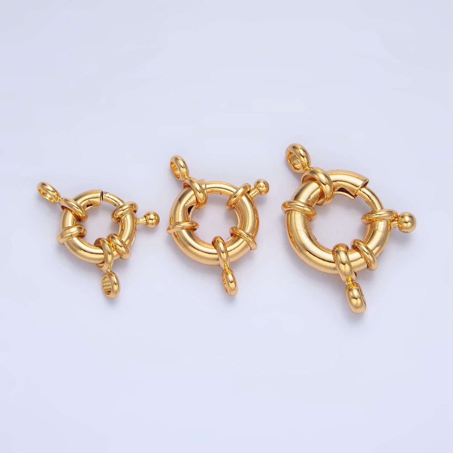 16k gold filled 11mm, 15mm double loop sailor clasps jewelry making closure supply | z990 z943