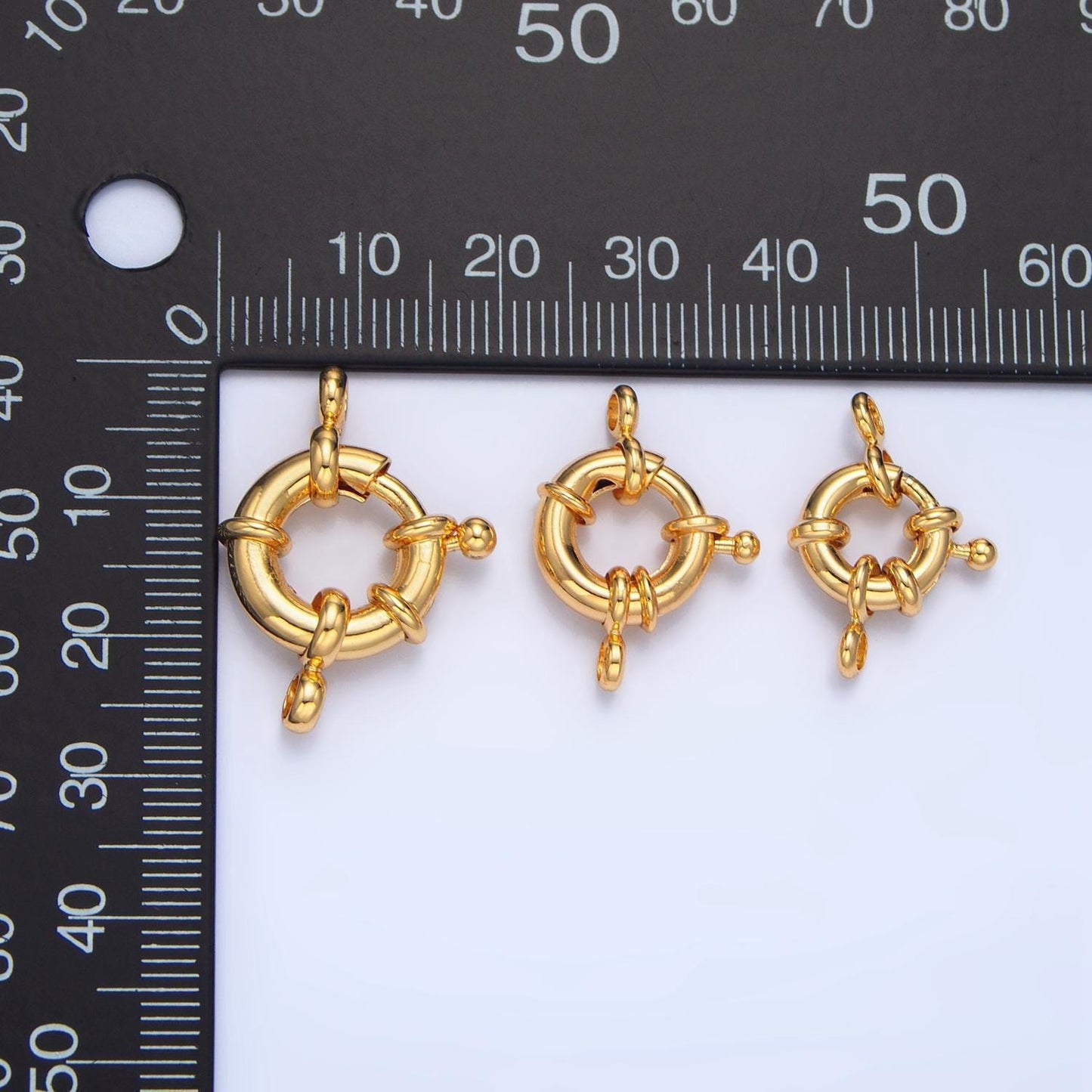 16k gold filled 11mm, 15mm double loop sailor clasps jewelry making closure supply | z990 z943