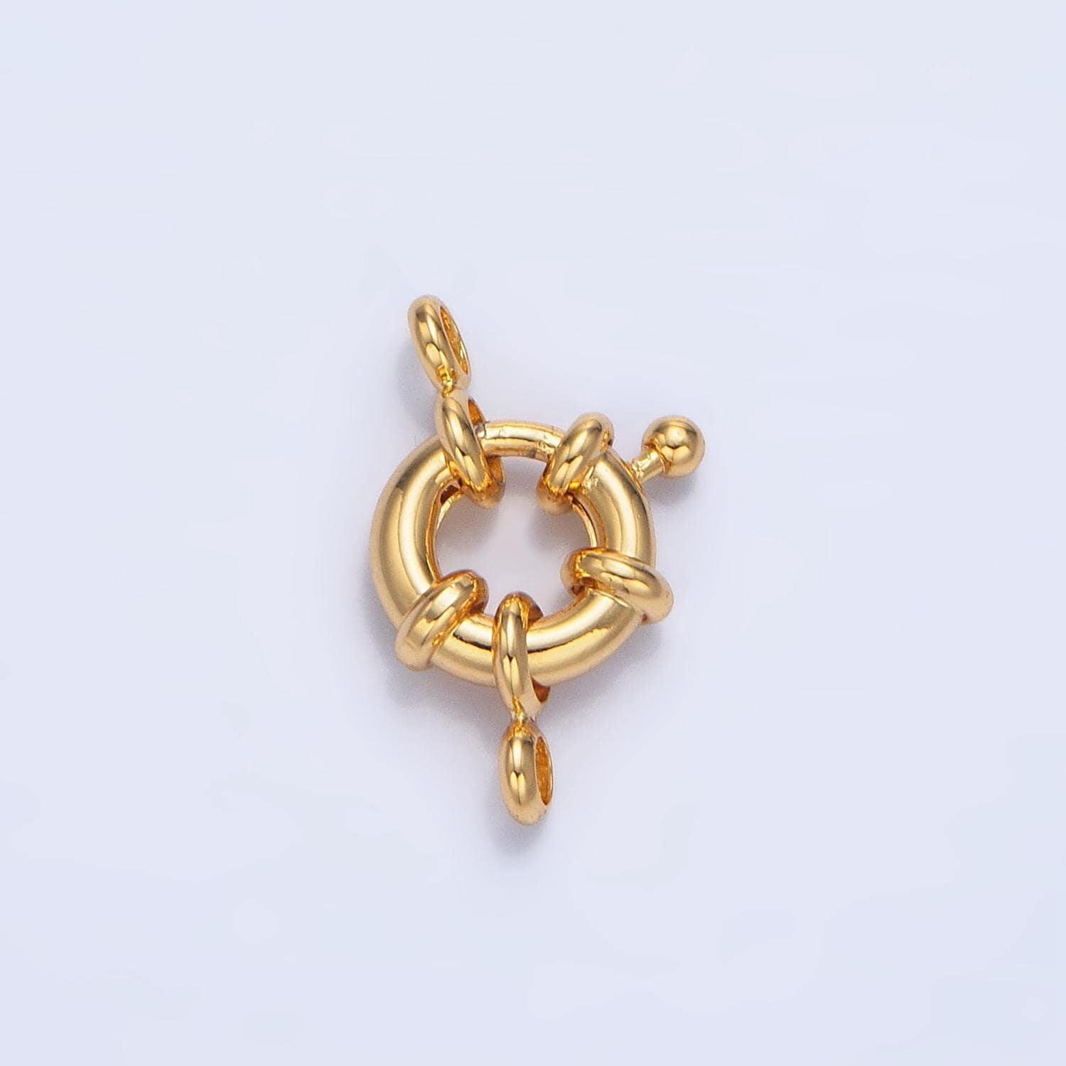 16k gold filled 11mm, 15mm double loop sailor clasps jewelry making closure supply | z990 z943