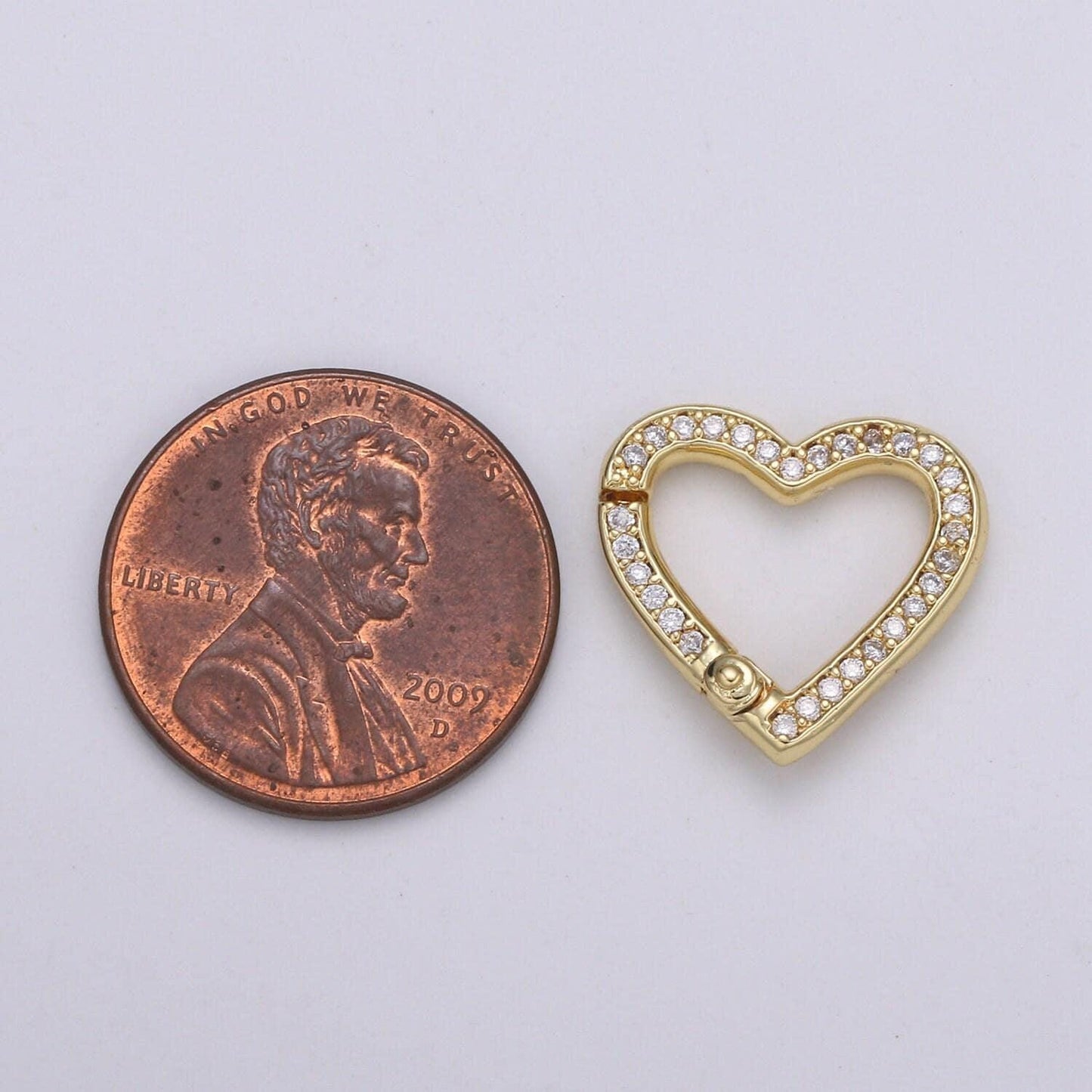 1pc double sided heart pull gate ring clasp, love clasp, interlocking clasp, pave cubic heart clasps, gold silver color option,1107,1108