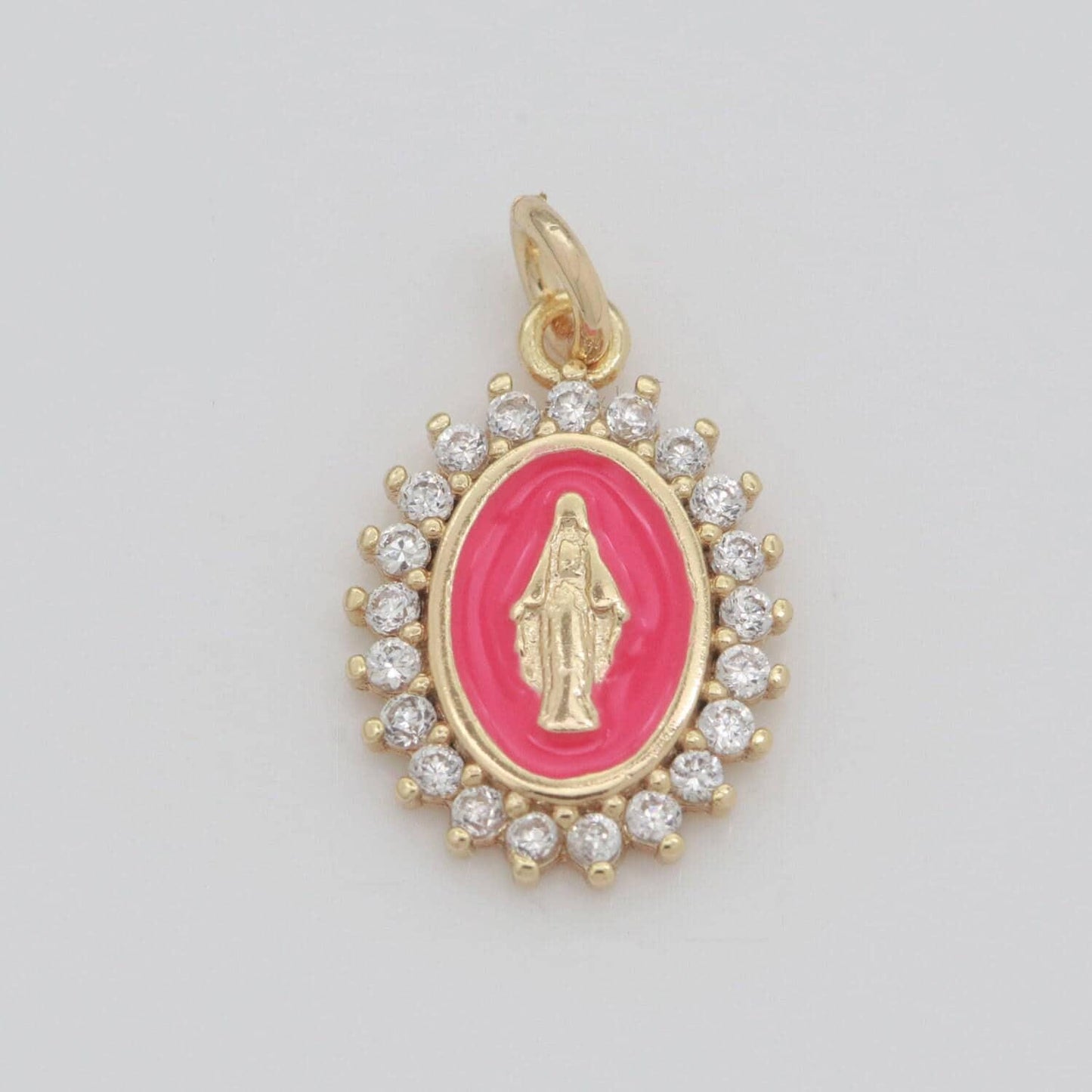 Gold filled miraculous lady charm virgin mary our lady of lourdes,catholic religious bijoux jewelry for necklace bracelet earring m-607