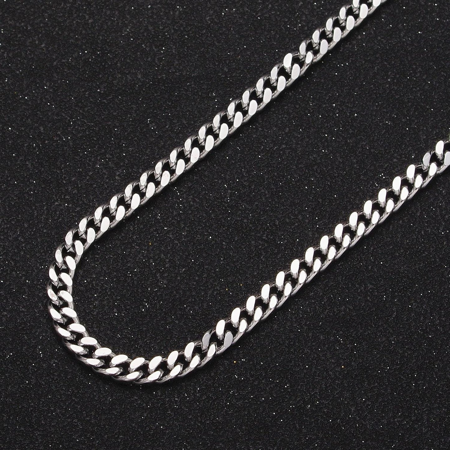 24k gold filled wholesale 4.6mm flat cuban curb statement gold/silver colored bulk roll chain by yard | roll-909, roll-910