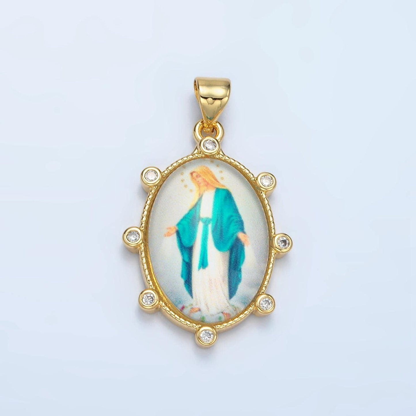 Dainty gold filled catholic medals virgin mary pendant our lady of guadalupe picture pendant medallion religious charm aa902