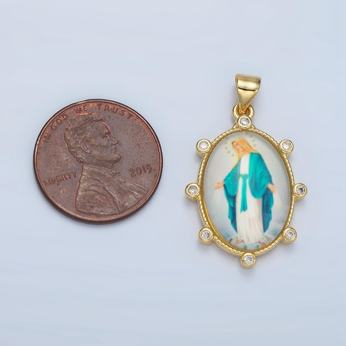 Dainty gold filled catholic medals virgin mary pendant our lady of guadalupe picture pendant medallion religious charm aa902