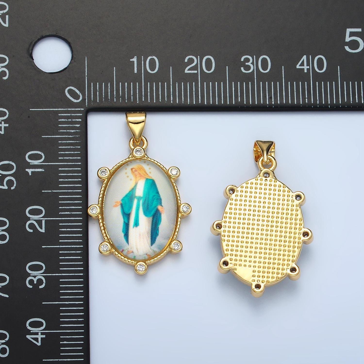 Dainty gold filled catholic medals virgin mary pendant our lady of guadalupe picture pendant medallion religious charm aa902