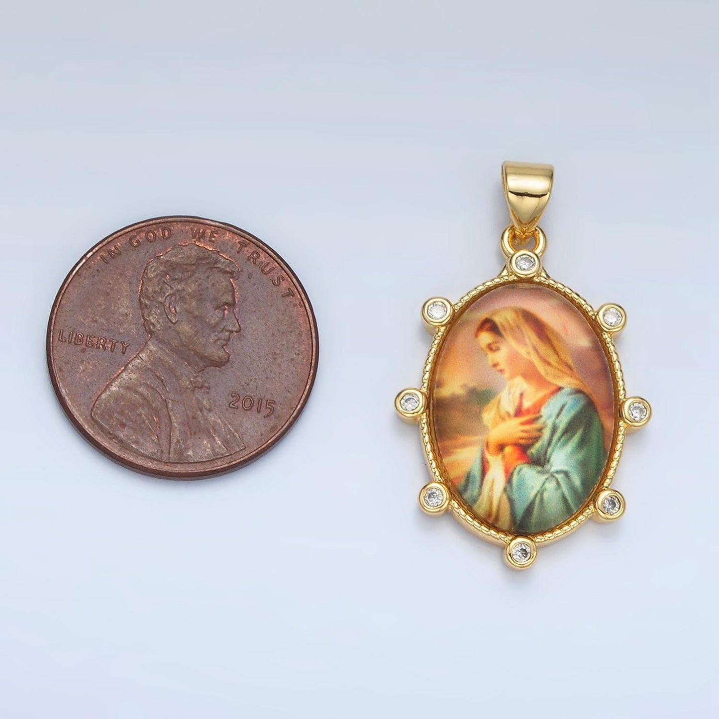 Dainty gold filled catholic medals virgin mary pendant our lady of guadalupe picture pendant medallion religious charm aa074